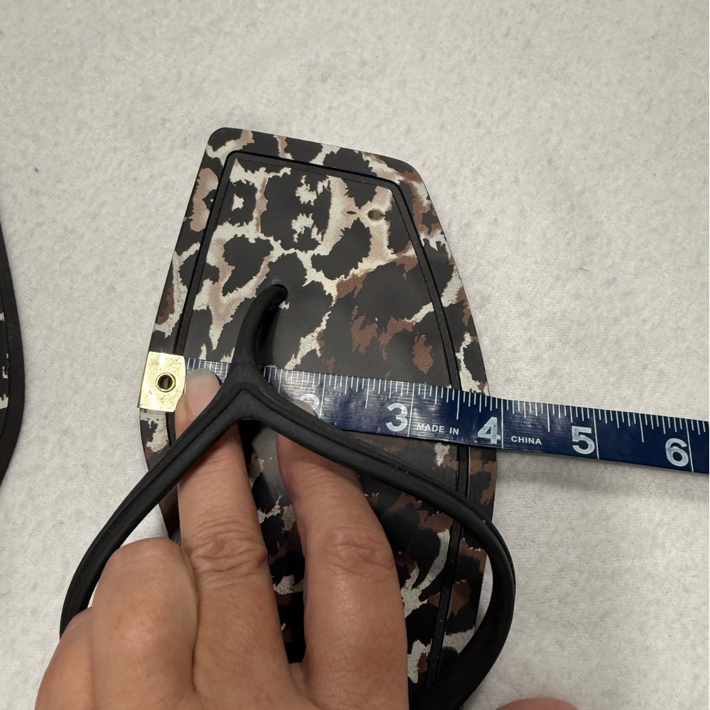 Veronica Beard Analee Tpu Flat Thong Sandals In Leopard Flip Flops Size 9M #1747 - Picture 7 of 7